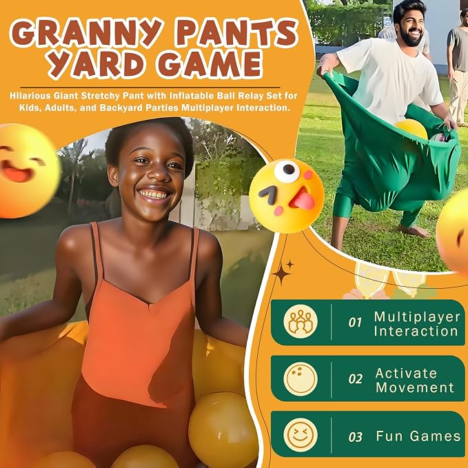 Granny Pants Yard Game – Hilarious Giant Stretchy Pant - Image 2