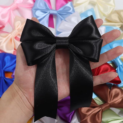 Black Solid Satin Ribbon 1-1/2 Inch 25 Yards Solid Polyester Fabric Ribbon - Image 6