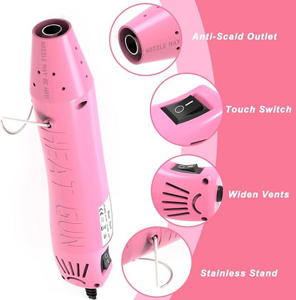 Heat Gun, Mini Heat Gun for Shrink Tubing, Portable Heat Gun for DIY Crafts - Image 2