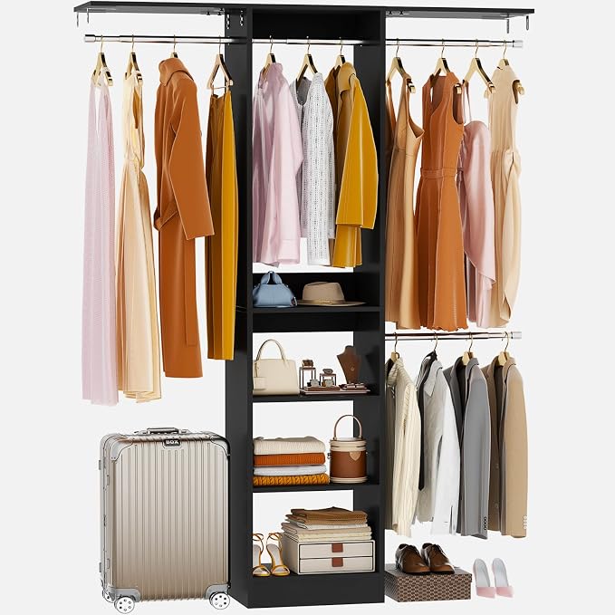 48" Small Closet Organizer, 4FT Small Closet System by Besiost