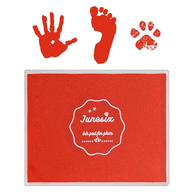 Ink Pad, 5x4'' Washable Non-Toxic Ink Stamp Pad by Ancwzoz