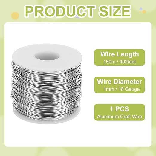MECCANIXITY 18 Gauge Anodized Aluminum Craft Wire Bendable Bonsai Training Wire - Image 2