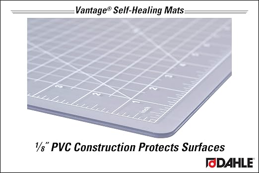 Dahle Vantage 10684 See-Through Premium Self-Healing Cutting Mat, 1/2" Grid - Image 7