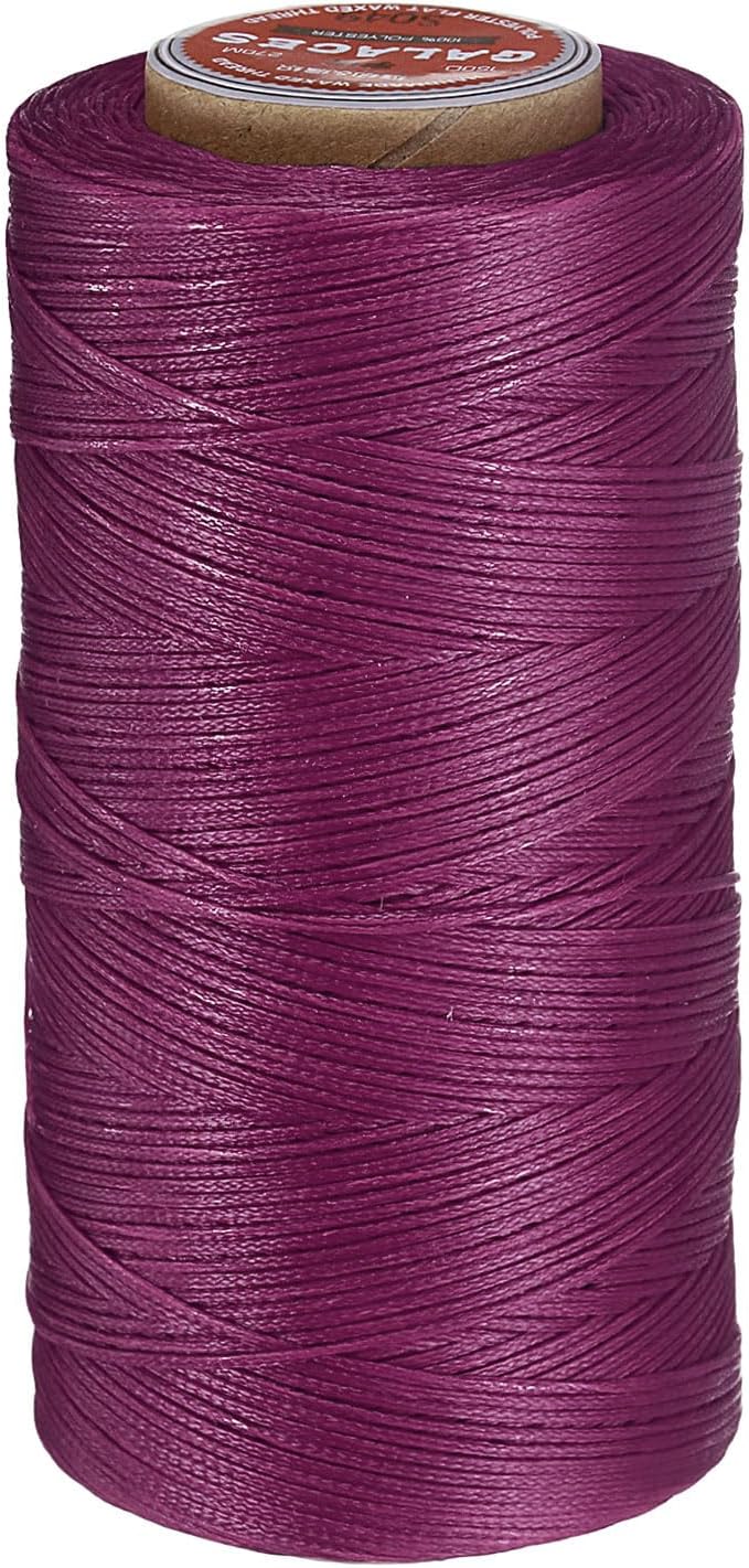 uxcell Flat Leather Sewing Waxed Thread, 270m / 295 Yards Polyester Wax String by uxcell