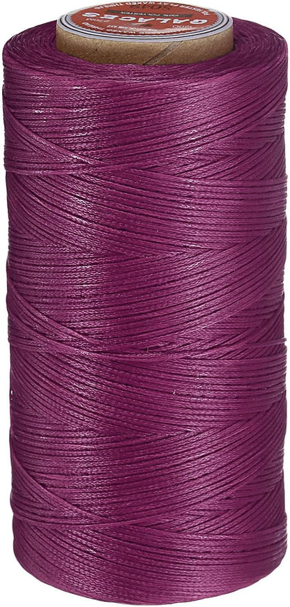 uxcell Flat Leather Sewing Waxed Thread, 270m / 295 Yards Polyester Wax String by uxcell