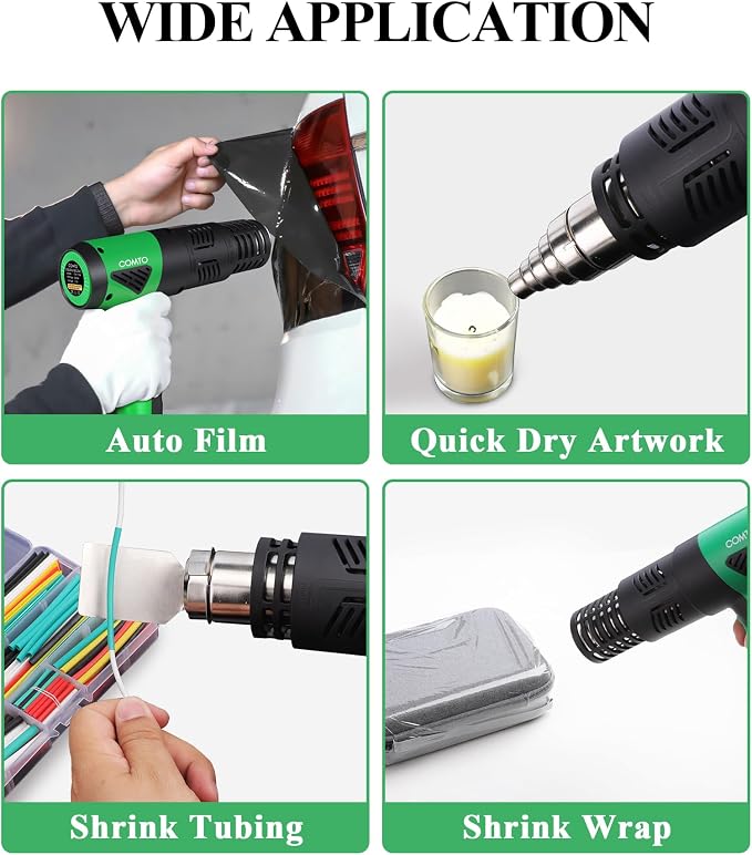 1800W Industrial Heat Gun, Fast Heating 122℉-1202℉ Variable Temperature Control - Image 6