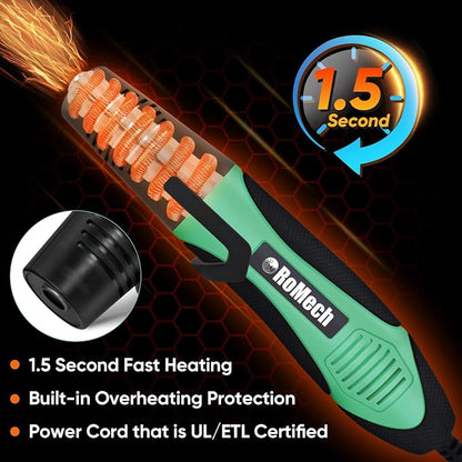 ROMECH 350W Heat Gun with 2 Nozzles, Dual Temp Heat Gun 400°F-660°F, Fast Heat - Image 3