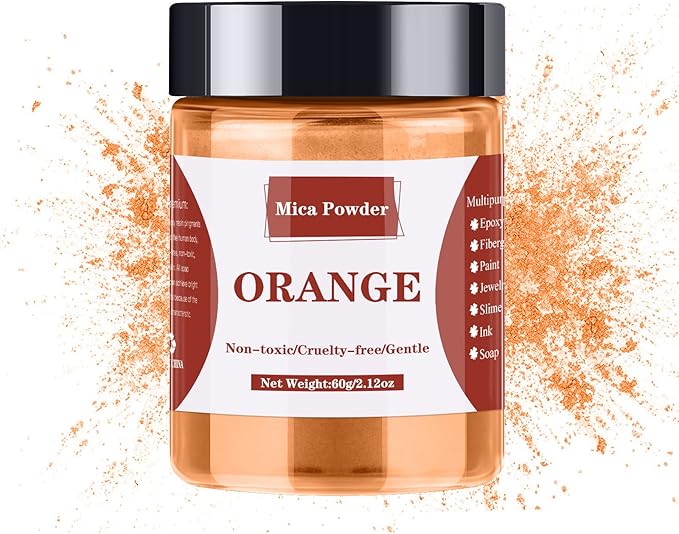 Orange Mica Powder - 60g Mica Powder by LightStone