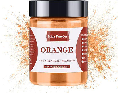 Orange Mica Powder - 60g Mica Powder by LightStone