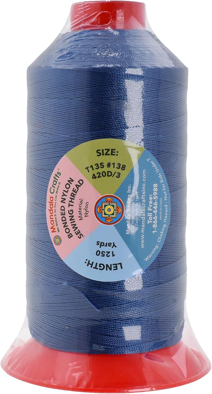 Mandala Crafts Bonded Nylon Thread Denim Heavy Duty Sewing Threads - Image 3