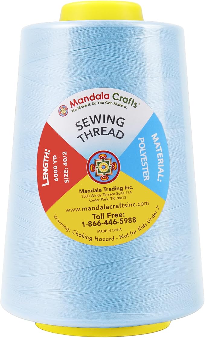 Mandala Crafts 4 Pack of Serger Threads Cones Spools - Image 4