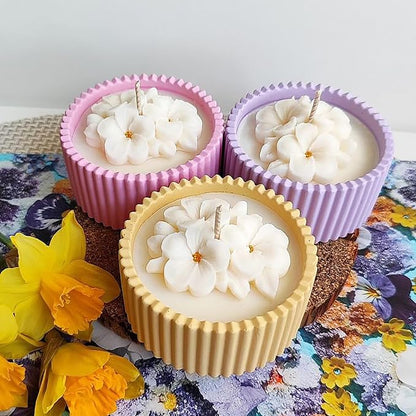 4PCS Flower Silicone Mold 3D Cute Flower Resin Candle Molds - Image 9