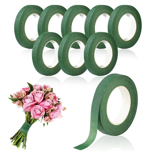 Phinus 9 Rolls Floral Tape, 1/2 Inch x 30 Yard Flower Tape, Bouquet Stem by Phinus