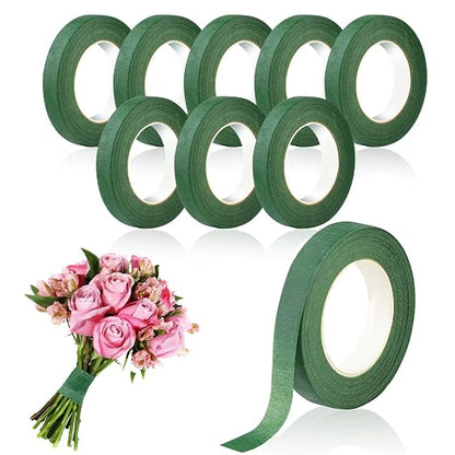 Phinus 9 Rolls Floral Tape, 1/2 Inch x 30 Yard Flower Tape, Bouquet Stem by Phinus