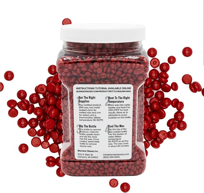 Blended Waxes, Inc. Bottle Sealing Wax Beads, Premium Pastille Wax Seal Beads - Image 2