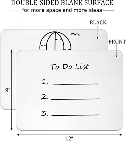 10 Pack Dry Erase Boards, Double-Sided Small White Board - Image 2