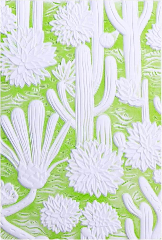BAOFALI 3D Embossing Folder for Card Making, Beautiful Cactus and FlowerClear by BAOFALI