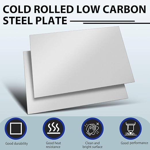 Hicarer 1 Pcs Mild Steel Sheet Cold Rolled 18 Gauge Metal Plate 0.06 Inch Thick - Image 4