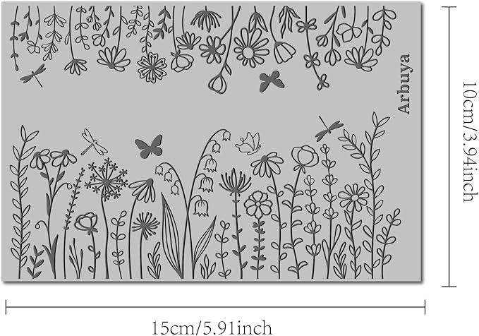Arbuya Polymer Clay Wildflowers Dandelion Texture Sheets - Image 2