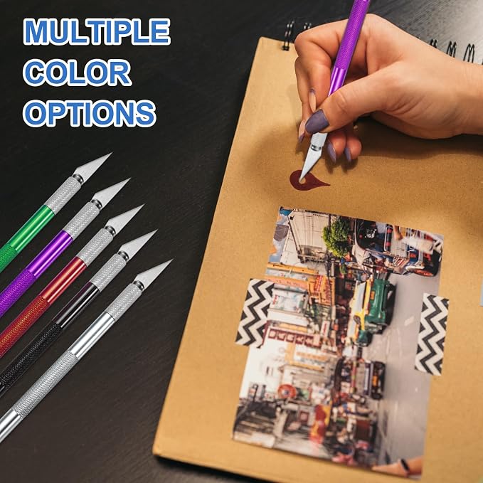 MECCANIXITY 4 Pcs Exacto Knife, Craft Hobby Knife - Image 6