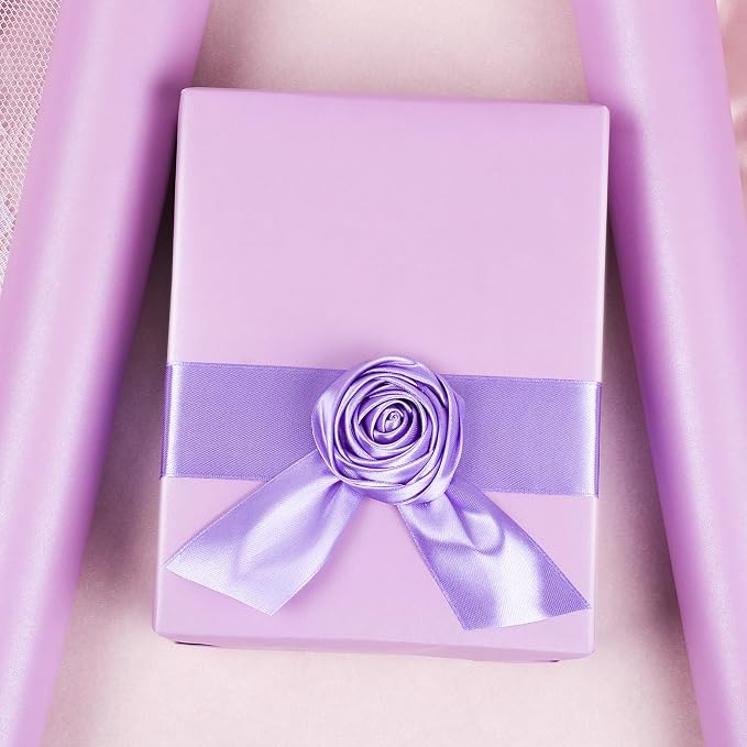 NESCCI Light Purple Matte Wrapping Paper, Solid Color Pearly-Lustre Paper - Image 3