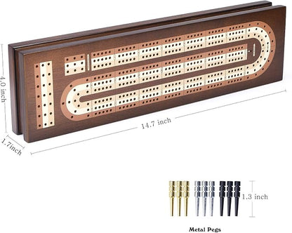AMEROUS Wooden Cribbage Board Game Set - Image 7