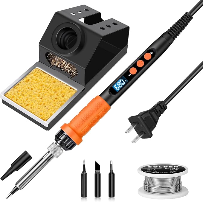 Soldering Iron Kit, 100W High Power Soldering Iron, Fast Heating, Digital by Aucanla
