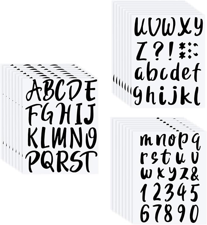 Outus 576 Pieces 8 Sheets Letters Stickers Self Adhesive Vinyl Letter Alphabet by Outus