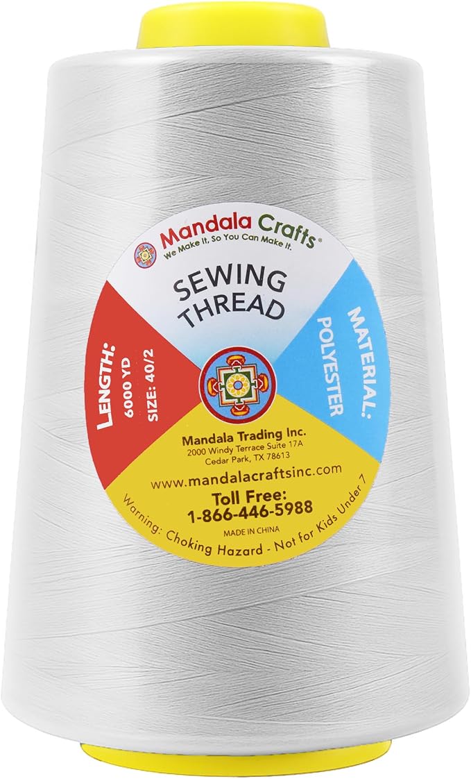 Mandala Crafts 4 Pack of Serger Threads Cones Spools - Image 4