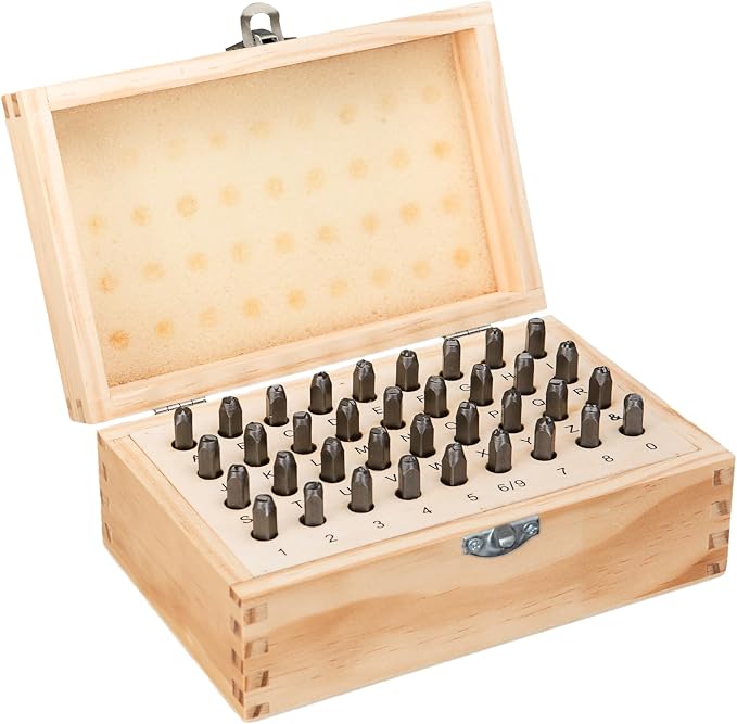 HimaPro Letter and Number Stamp Set 36pcs 40Cr Alloy Steel Metal Stamp Number & by HimaPro