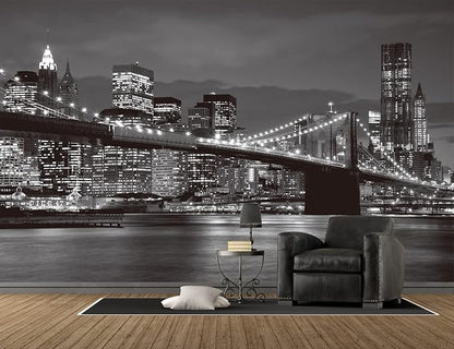 Brooklyn Bridge and New York City Wall Murals Large Photo Wallpaper Murals by Reyhui