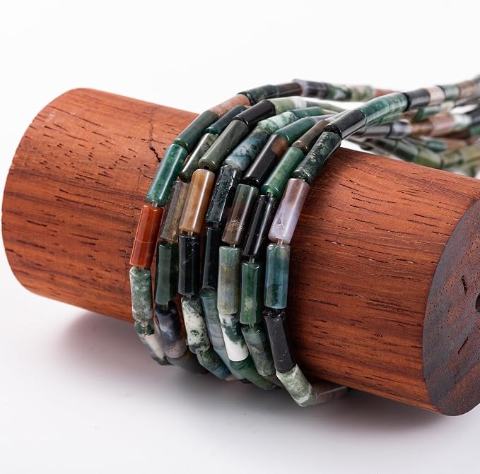 Natural Indian Agate Cylinder Tube Beads 4x13mm 38cm/str Loose Semi Gemstone - Image 5