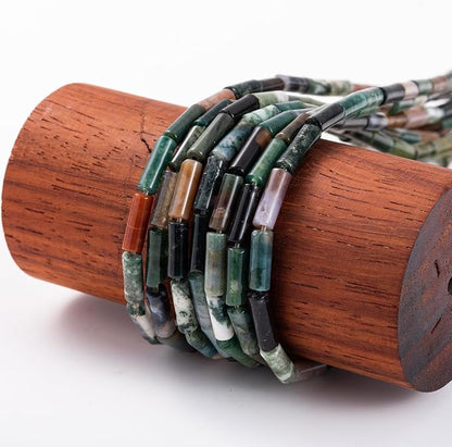 Natural Indian Agate Cylinder Tube Beads 4x13mm 38cm/str Loose Semi Gemstone - Image 5