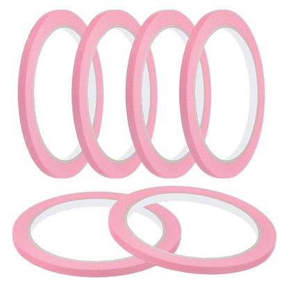 MECCANIXITY Masking Tape 0.2 Inch x 21 Yard Painter's Tape Pink Paint Tapes by MECCANIXITY
