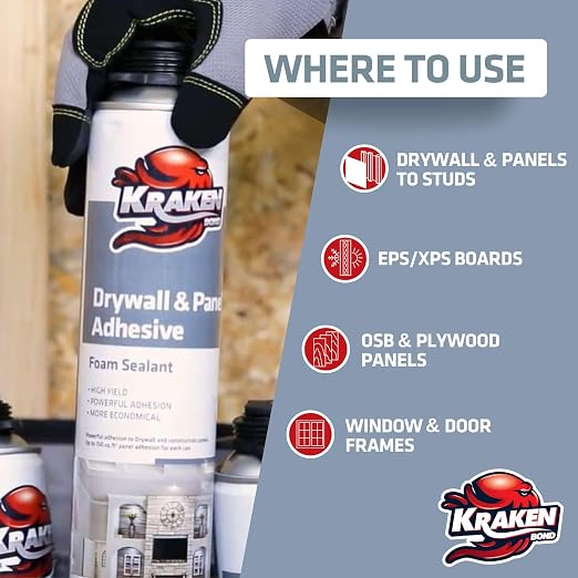 KRAKEN BOND Drywall & Panel Adhesive Foam - Image 2