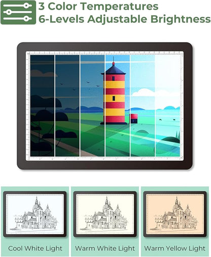 Rechargeable A4 Light Box for Tracing, Bawaslom LED Light Pad - Image 3