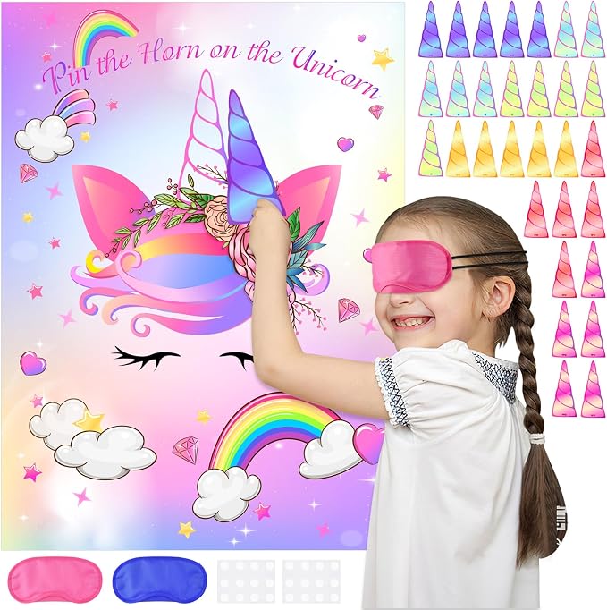ASTARON Pin The Horn on The Unicorn Game by ASTARON