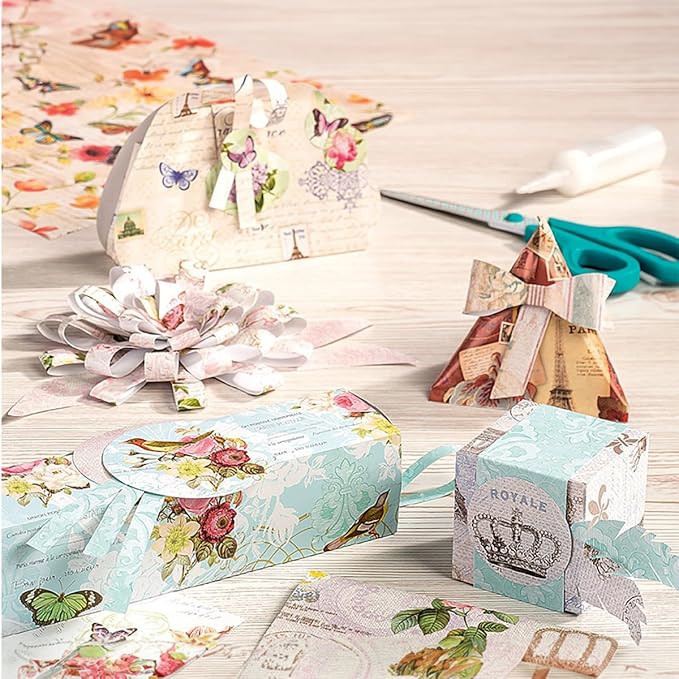YASMEN Scrapbook Paper Pad 12x12, Vintage Patterned Cardstock, Single-Sided - Image 5