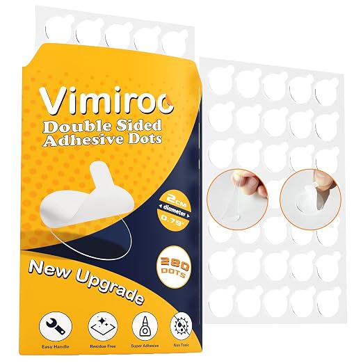 Double Sided Adhesive Dots– 280pcs Easy to Peel Sticky Dot, and DIY Projects by VIMIROO