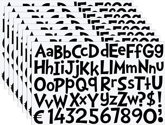 TaoBary 544 Pcs 2 Inch 16 Sheets Large Letter Stickers, Upper and Lower Case by TaoBary