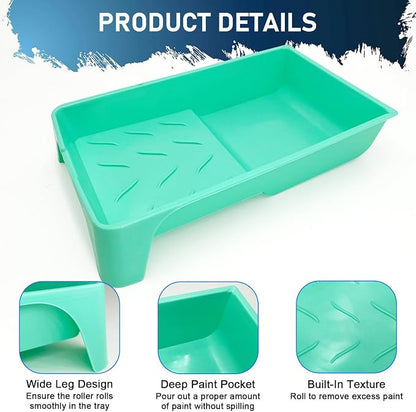 4 Inch Paint Tray, 25 Pack Plastic Paint Tray Kit, Heavy Duty Paint Roller Tray - Image 5