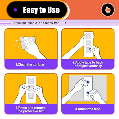 30 Pcs Large Strong Double Sided Adhesive Pads, Made of 3M, Heavy Duty Square - Image 8