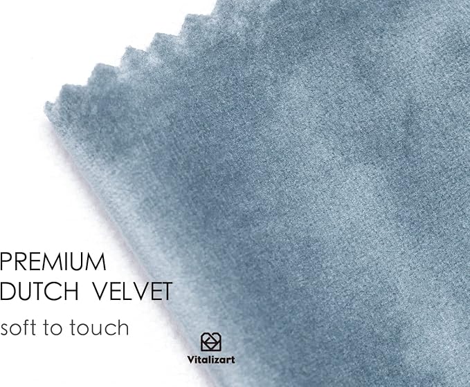 Vitalizart Dusty Blue Velvet Ribbon Set 3/8" x 15 Yd Wooden Spool Fabric Trim 3 - Image 3