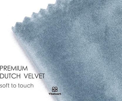 Vitalizart Dusty Blue Velvet Ribbon Set 3/8" x 15 Yd Wooden Spool Fabric Trim 3 - Image 3