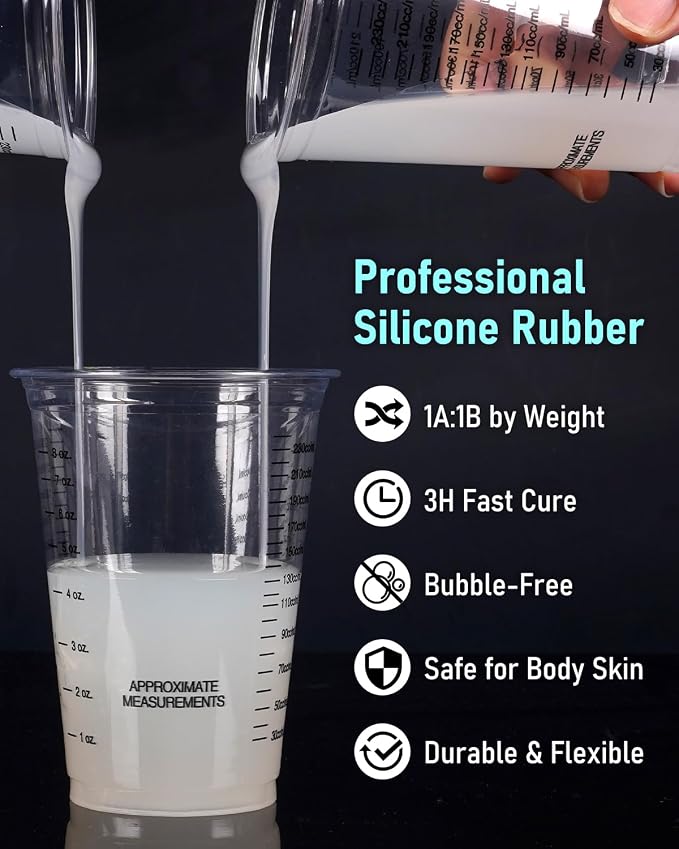 Nicpro 140oz Silicone Mold Making Kit, 15A Platinum Liquid Silicone Rubber - Image 2