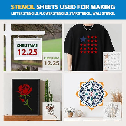 16 Pack 7.5mil Mylar Sheet, 12 X 12 Inch Translucent Blank Stencil Paper - Image 5