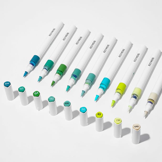 ROSYMENG 9 Color Acrylic Paint Pens, Quick-Drying Waterproof Acrylic Paint by Unknown