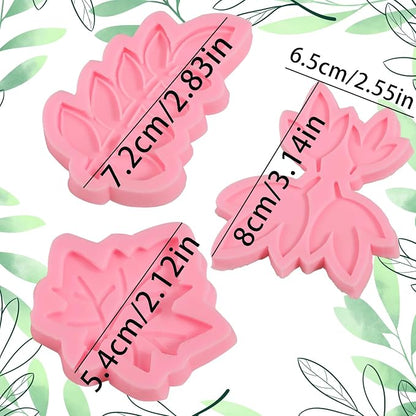 3 Pcs Maple Leaf Silicone Molds, Fern Leaf Chocolate Fondant Molds - Image 6