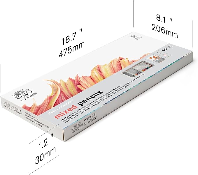 Winsor & Newton Studio Collection Artist Pencils, Mixed Pencil Box Set - Image 3