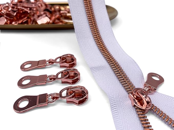 Sawoake 50PCS #5 Rose Gold Metal Handle - Image 4
